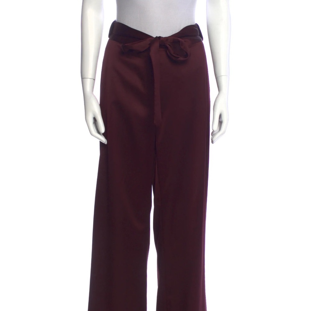 Halston Heritage Wide Leg Pants - Aubergine
